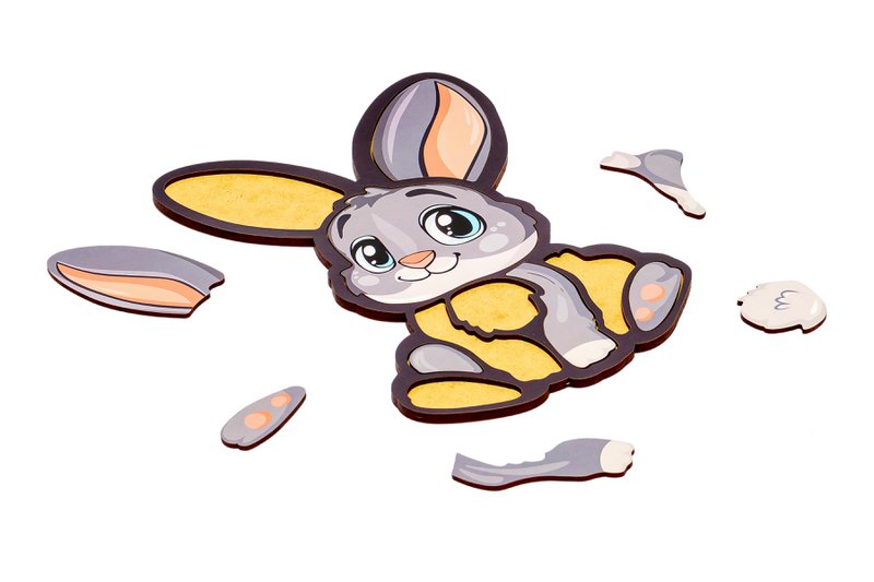 Wooden Bunny Puzzle for Kids