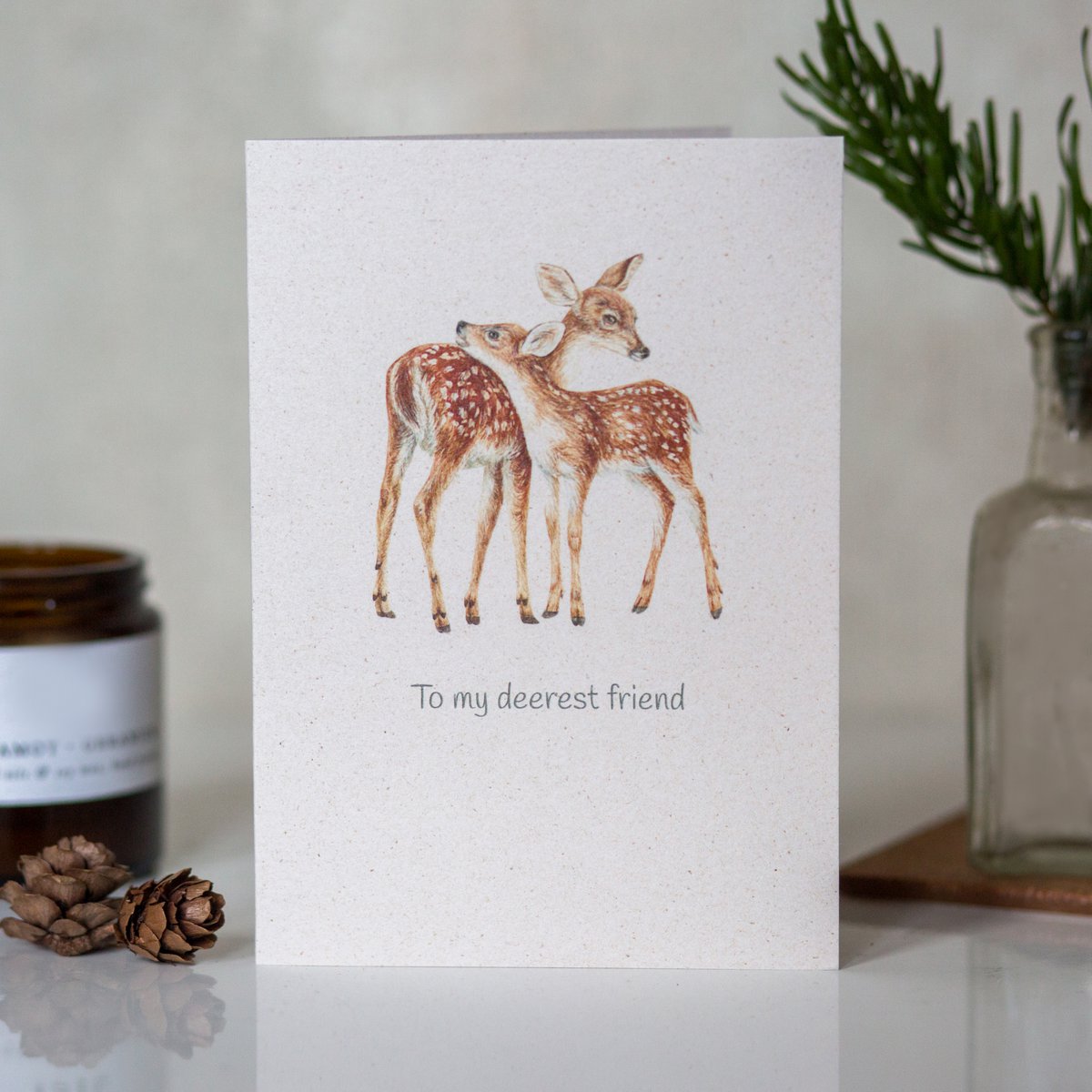 Cute Deer Friendship & Love Give Back Card