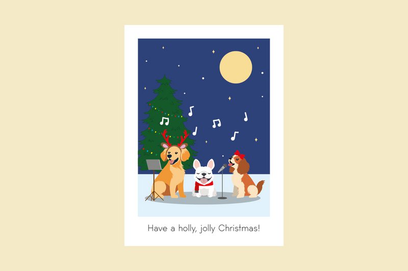 Cartolina di Natale - Passa un Natale santo e allegro!