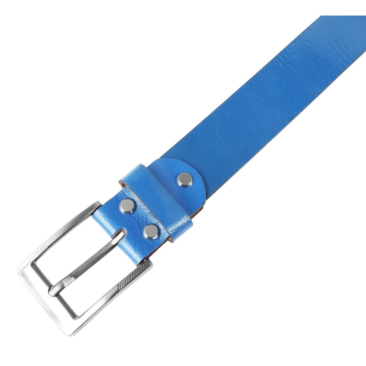 Leonardo Verrelli genuine leather belt, can be shortened, blue, 130 cm