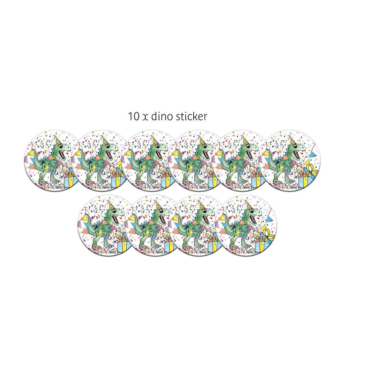 Dino (sluit)stickers 10x