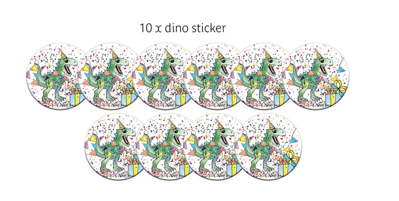 Dino (sluit)stickers 10x