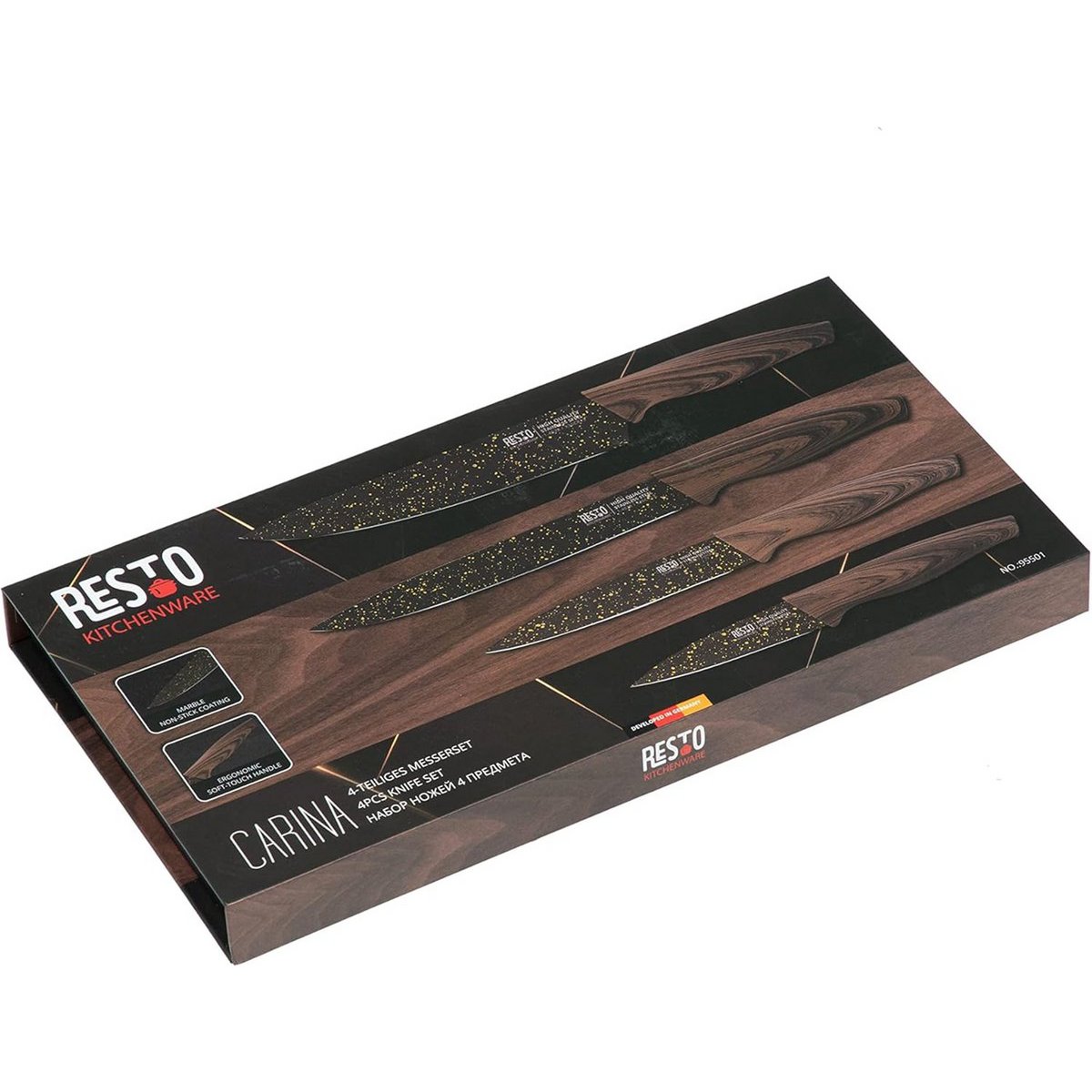 RESTO 95501 Carina Luxus-Messerset – 4-teilig – in Geschenkverpackung