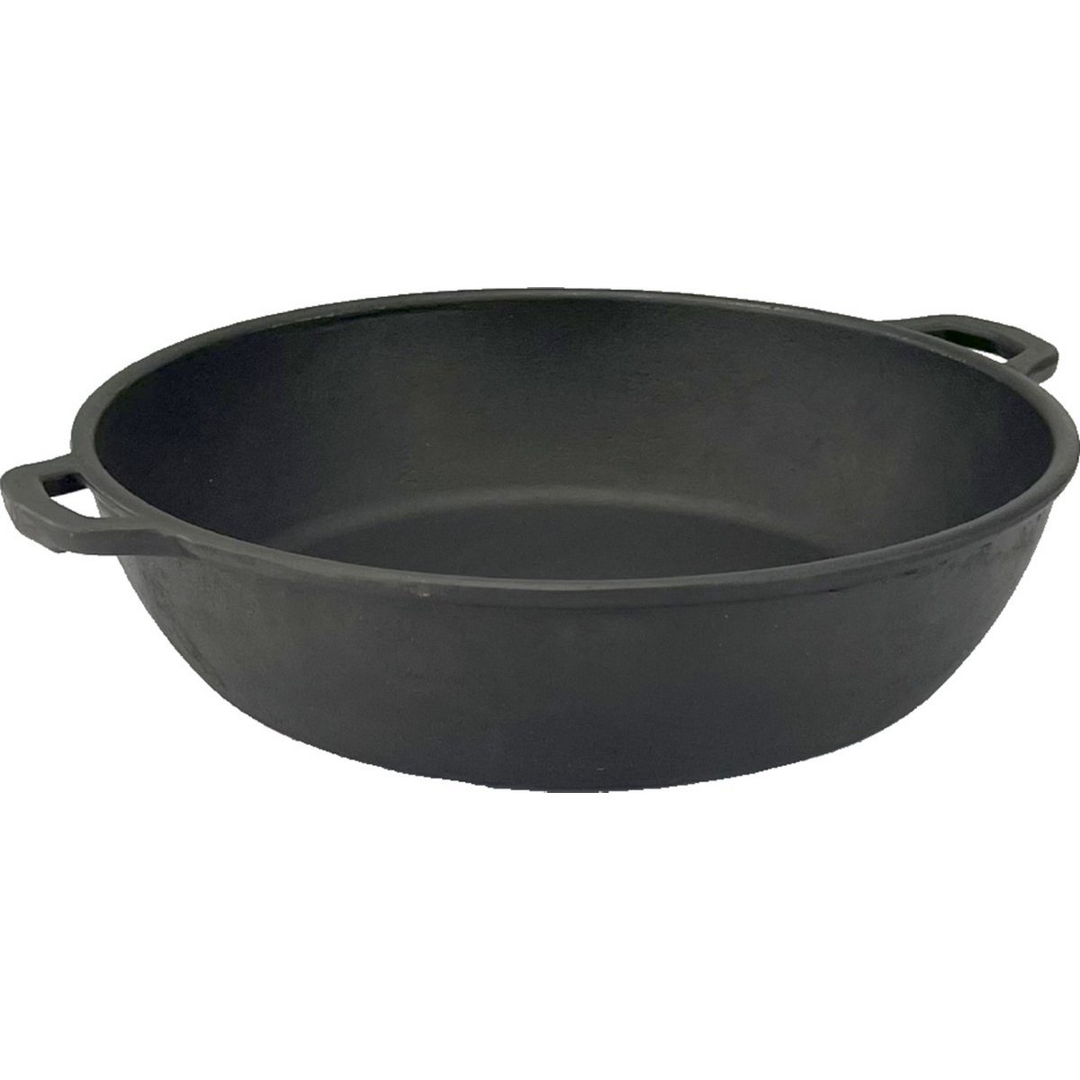 Partita para servir de hierro fundido Ø 24 x 6 cm - Pan de parrilla hierro fundido para cada barbacoa - negro