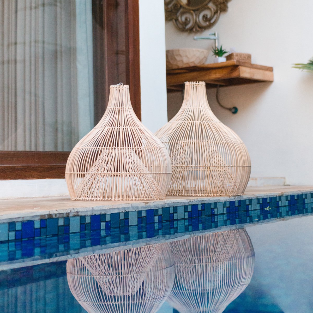 Rattan lampe | Lampeskærm | Pendel ALAM 40/50 cm