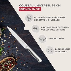 Santoku-Küchenmesser 18 cm Klinge Nirosta Star