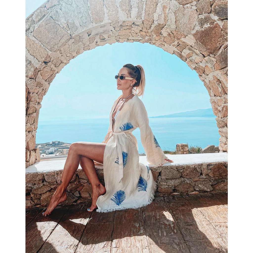 Organic Cotton Long Kaftan Elafry