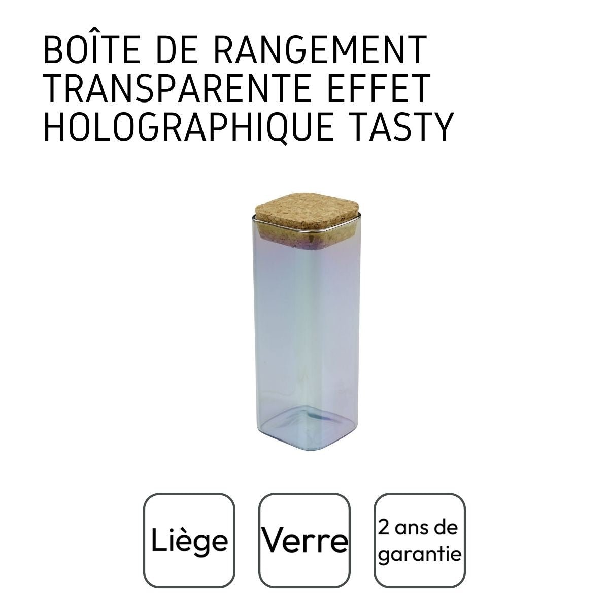 Opbevaringsboks i glas 450 ml Tasty Green