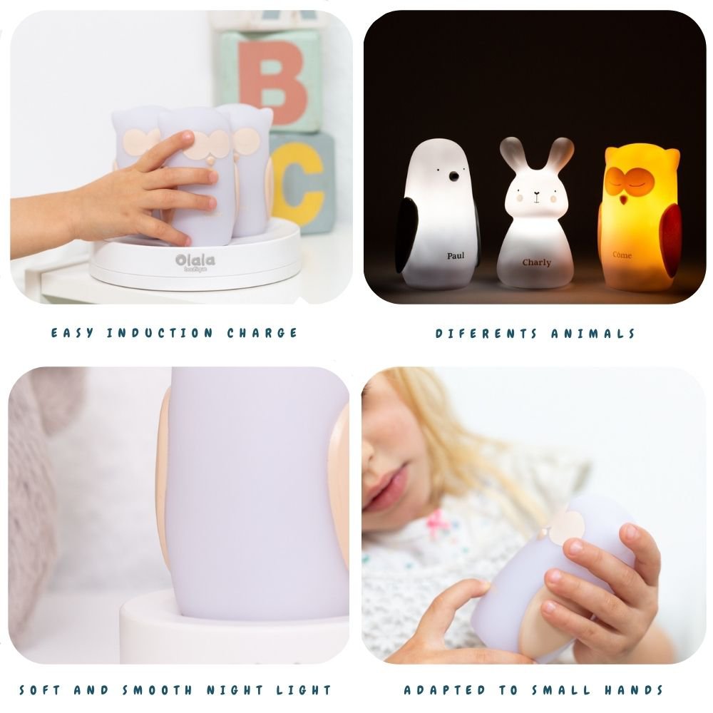 Path of Light - Côme, Charles & Camille Owls - Inductie Opladen - Wit