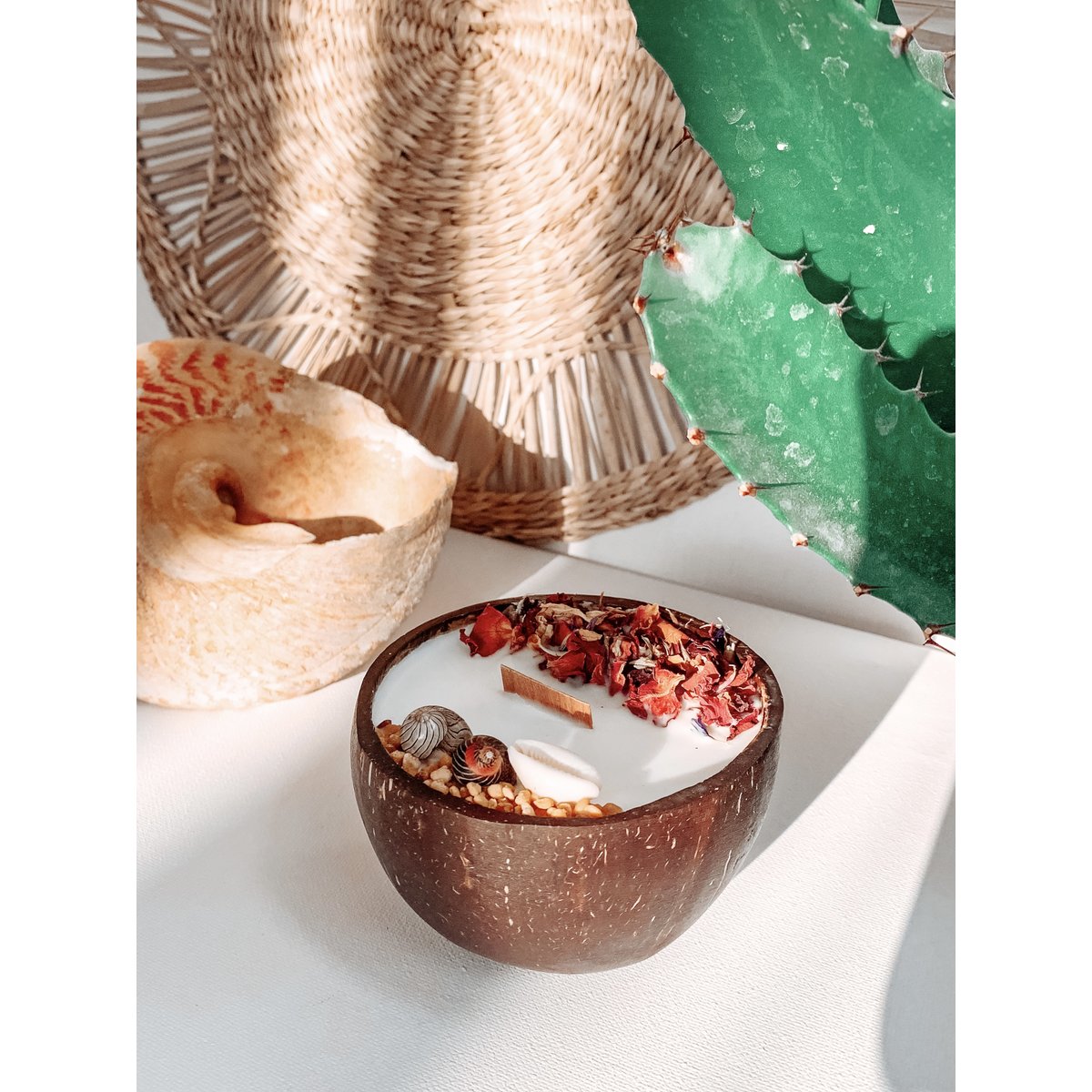 Surf Coconut coconut shell candle