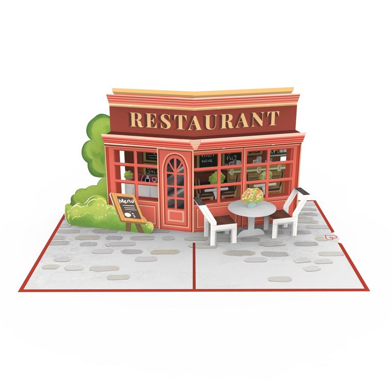 Pop-upmenu van het restaurant