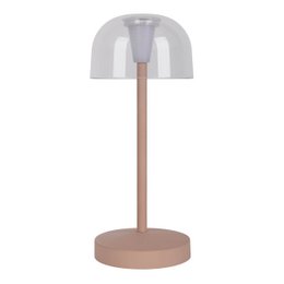 Luz de la mesa de batería LED "Gomba" para el exterior y el interior, hecho de metal y plástico en negro, de 18.5 cm de altura