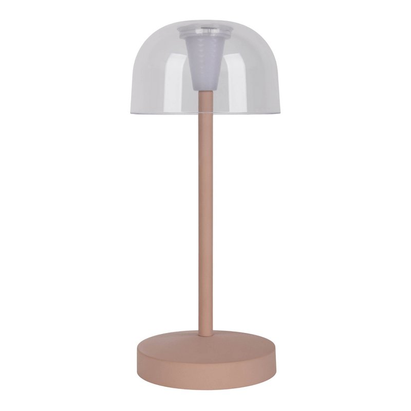 LED battery table light "Gomba" for outside and inside, made of metal and plastic in black, 18.5 cm high
