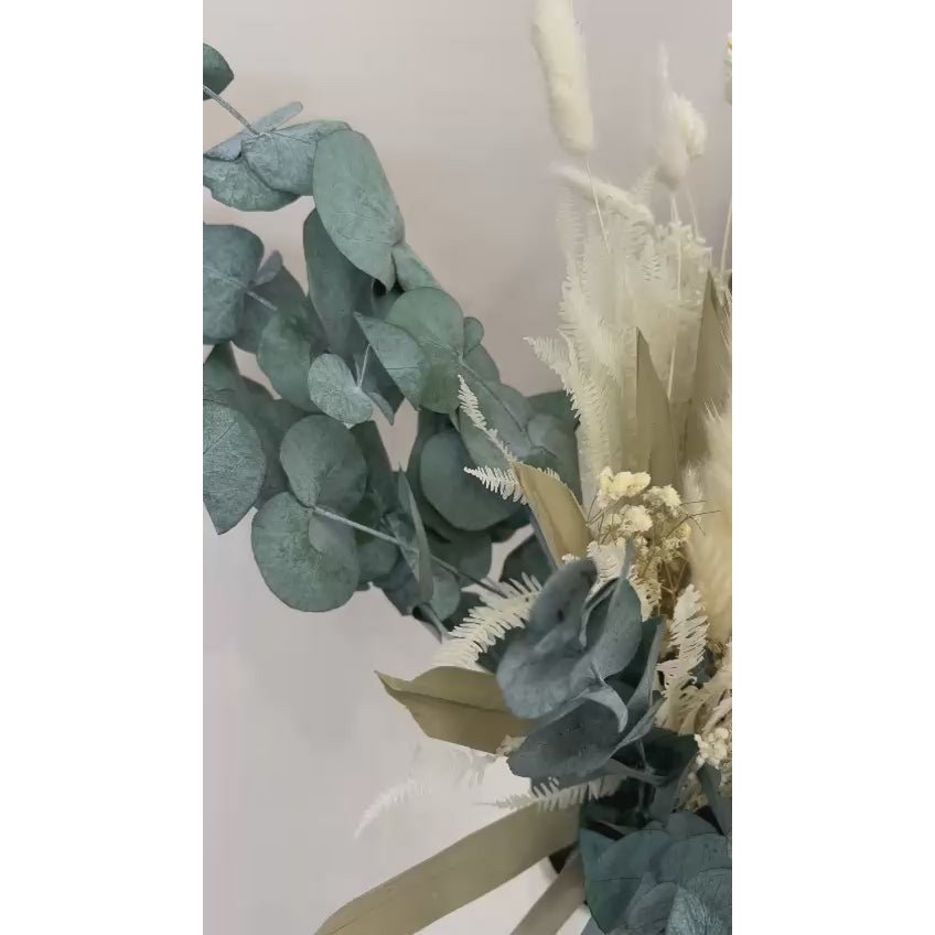 Natura - Bouquet a flusso di secco in Harmonie I Grün -Weiß
