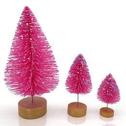 Glitzertannenbaum pink-rainbow, 11x5x5cm