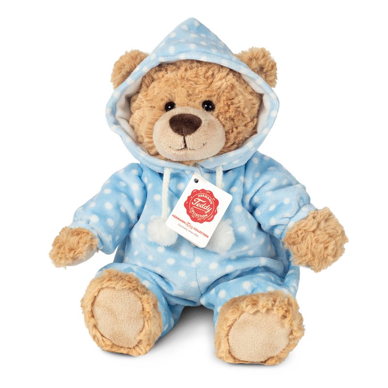 Pyjama beer blauw 30 cm - knuffel - knuffel