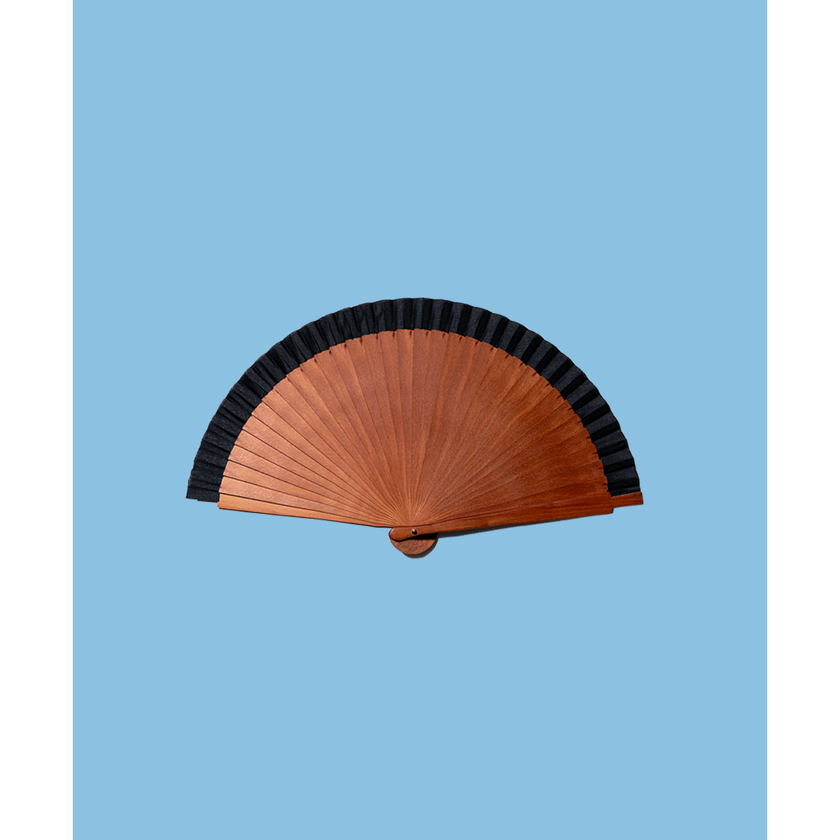 Abanico WOOD BLACK - 21 cm - Negro