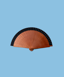 HOUT ZWART Waaier - 21 cm - Zwart