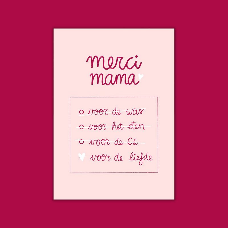 WENSKAART - Merci mama