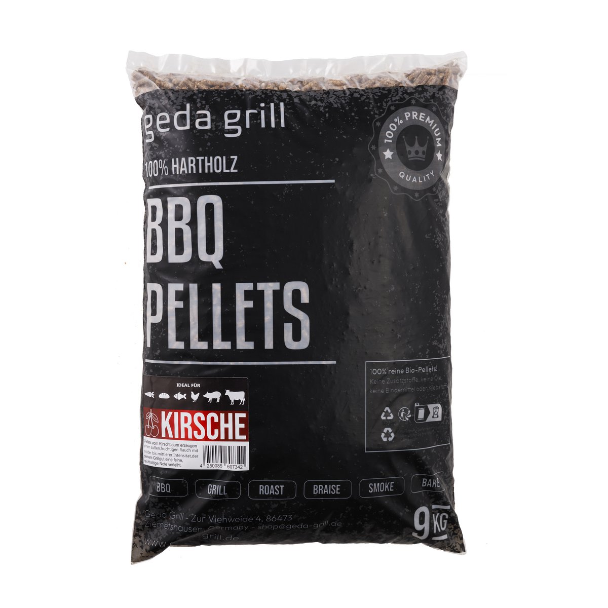 Premium Geda Grill BBQ Pellets Kirsche 9kg