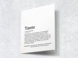 Definitie "tante" wenskaart