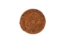 Glascoaster rattan - sæt/6 - dia 10 cm