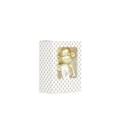 Ornament - Hæng Monkey Figurin 'The Legend' - Polyresin - Gold - 11x7x19cm