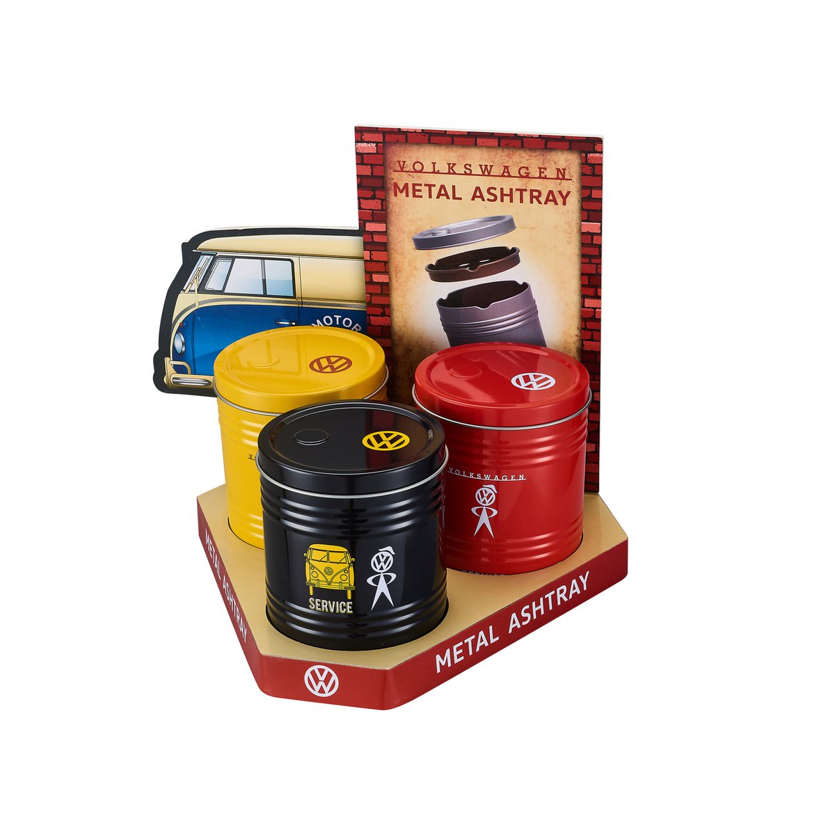 Cenicero Volkswagen CHAMP Oil Drum – Metal – Display 6 piezas