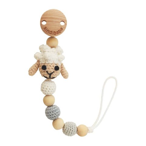 Gehäkelte Schnullerkette Schaf DOLLY
