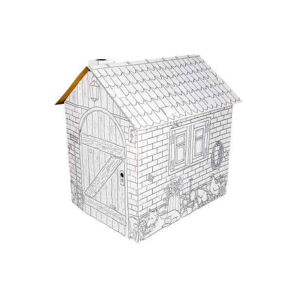 Creative Playhouse piccola fattoria, giocattolo di cartone per bambini, fai -da -te, costruzione e colorazione, 3+, ottimo regalo per compleanni e feste