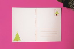 Pink Christmas Tree Postcard (eco friendly)