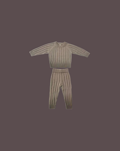 Gestricktes Unisex-Set – Taupe Greige