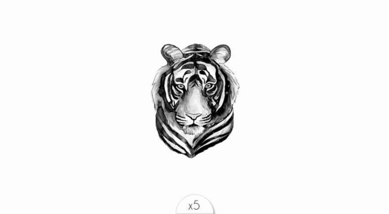 Tijdelijke tattoo: Tijger