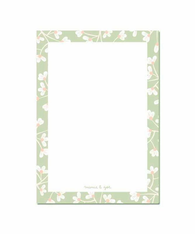 Block "flowers lime"