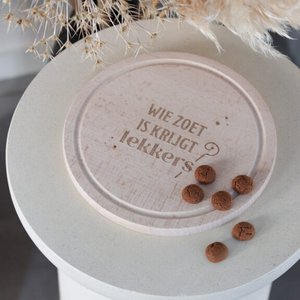 Holzschild l Sinterklaas l Naschkatzen bekommen Leckereien