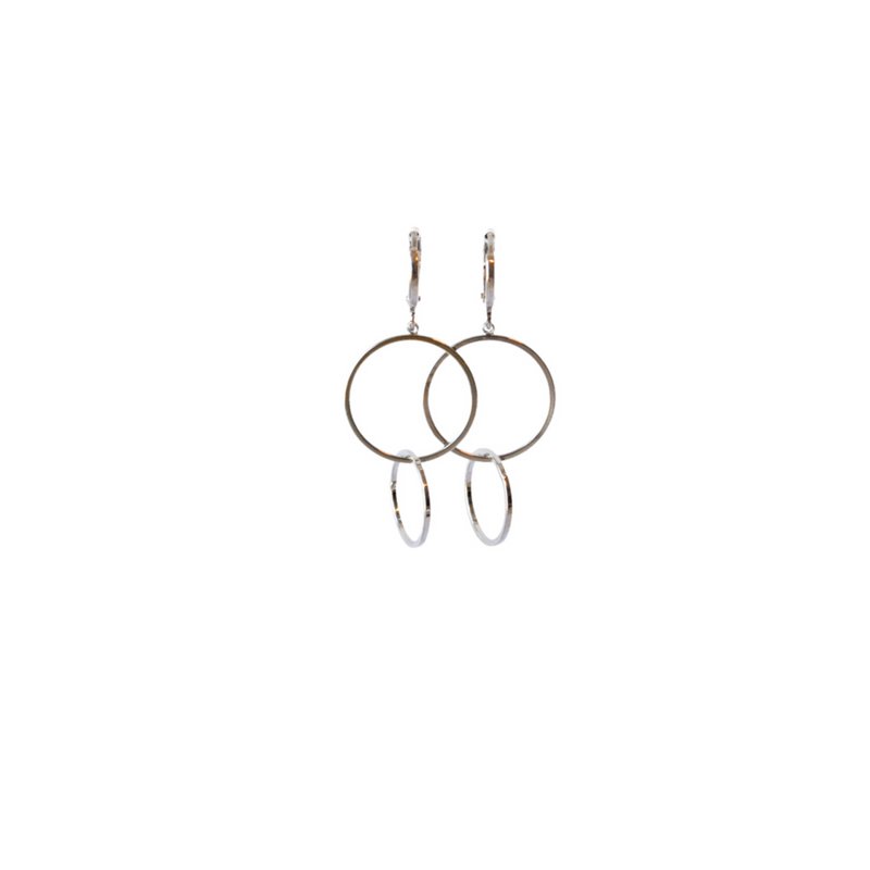 Boucles d'oreilles bagues rhodiées (couleur argent) ou plaquées or