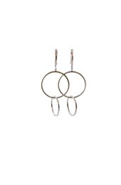 Øreringe ringe rhodium (sølvfarve) eller forgyldte