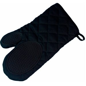 Ofenhandschuh mit Silikongriff schwarz