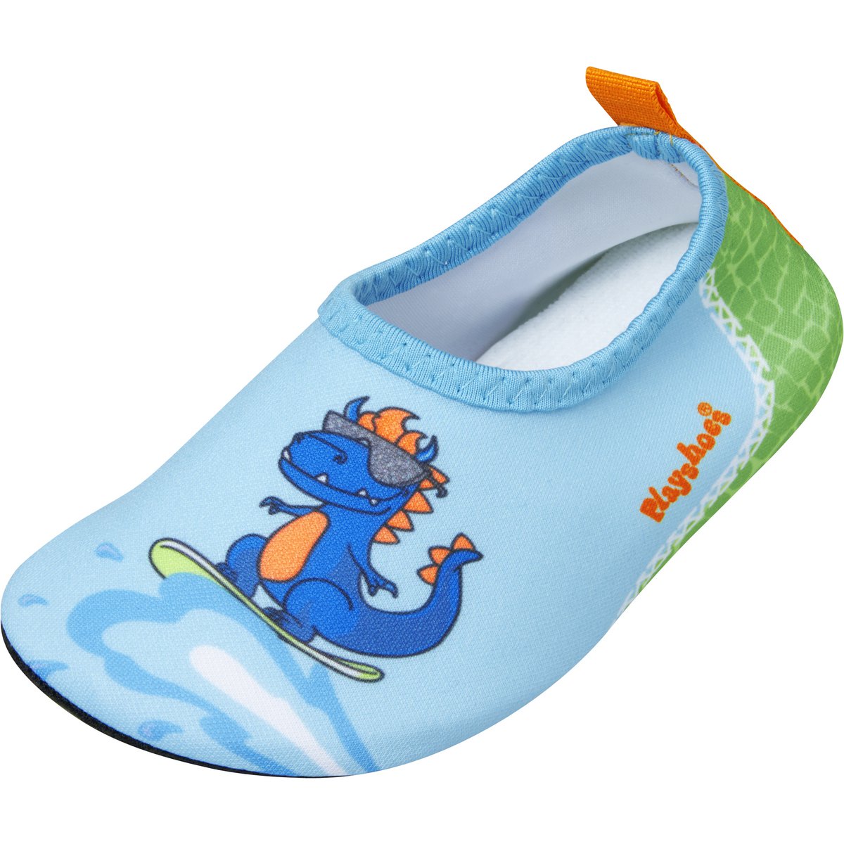 Kapcie Dino - niebieski/zielony