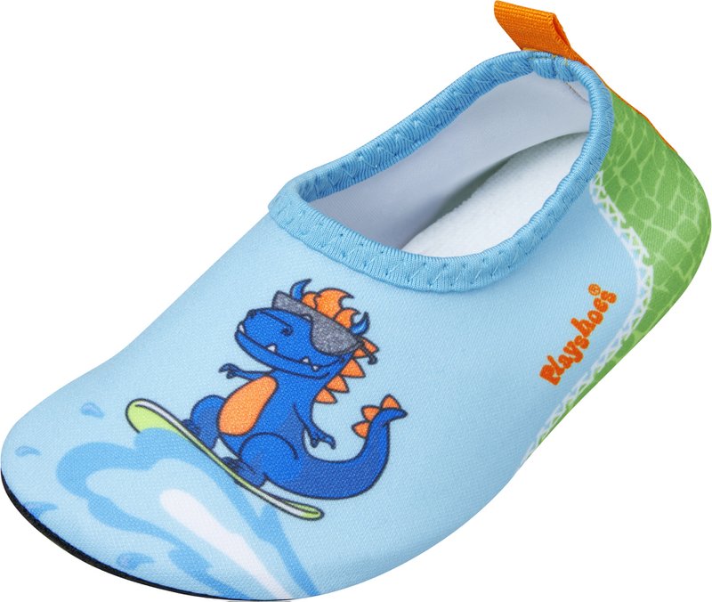 Kapcie Dino - niebieski/zielony