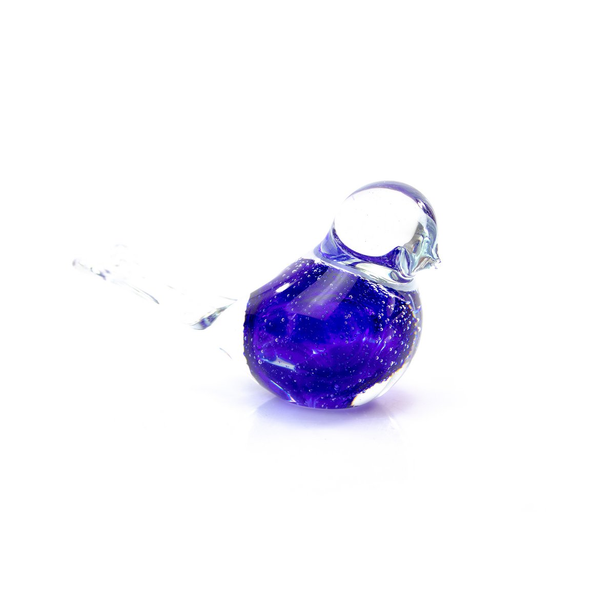 Blue Bird of Glass - bubbles - ø 12 cm - Handmade