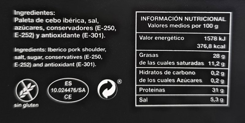 50% Iberian Center Center Palette (2,2-2,5 kg)