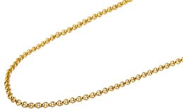 Accent erwtenketting van roestvrij staal, goudkleurig, 40+5 cm