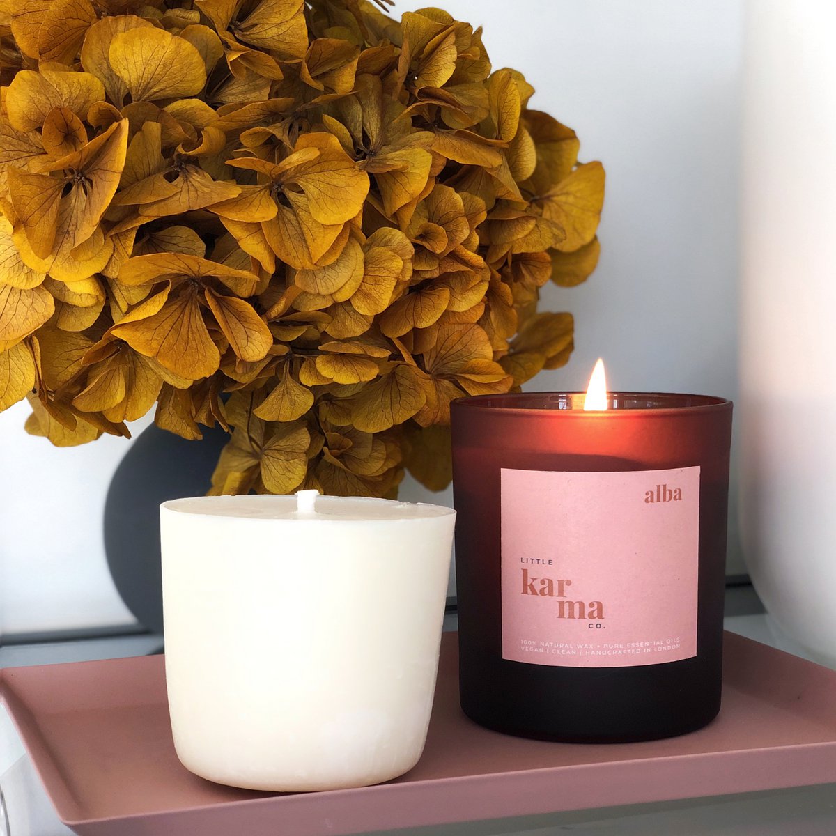 Alba | vela recargable equilibrante bergamota + rosa