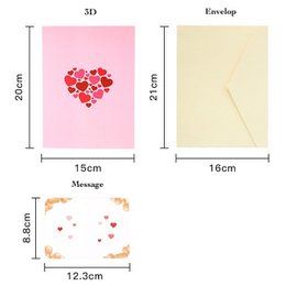 Carte pop-up 3D Love Tree pour la Saint-Valentin