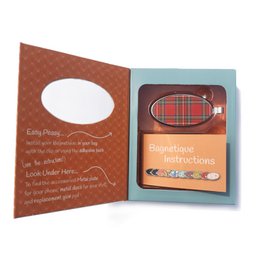 Red Tartan: Soporte magnético de diseñador para teléfono y llaves, para monedero, automóvil, hogar