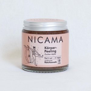 Nicama-body peeling met suiker Apple-upcycling-scrub, veganistisch, organisch