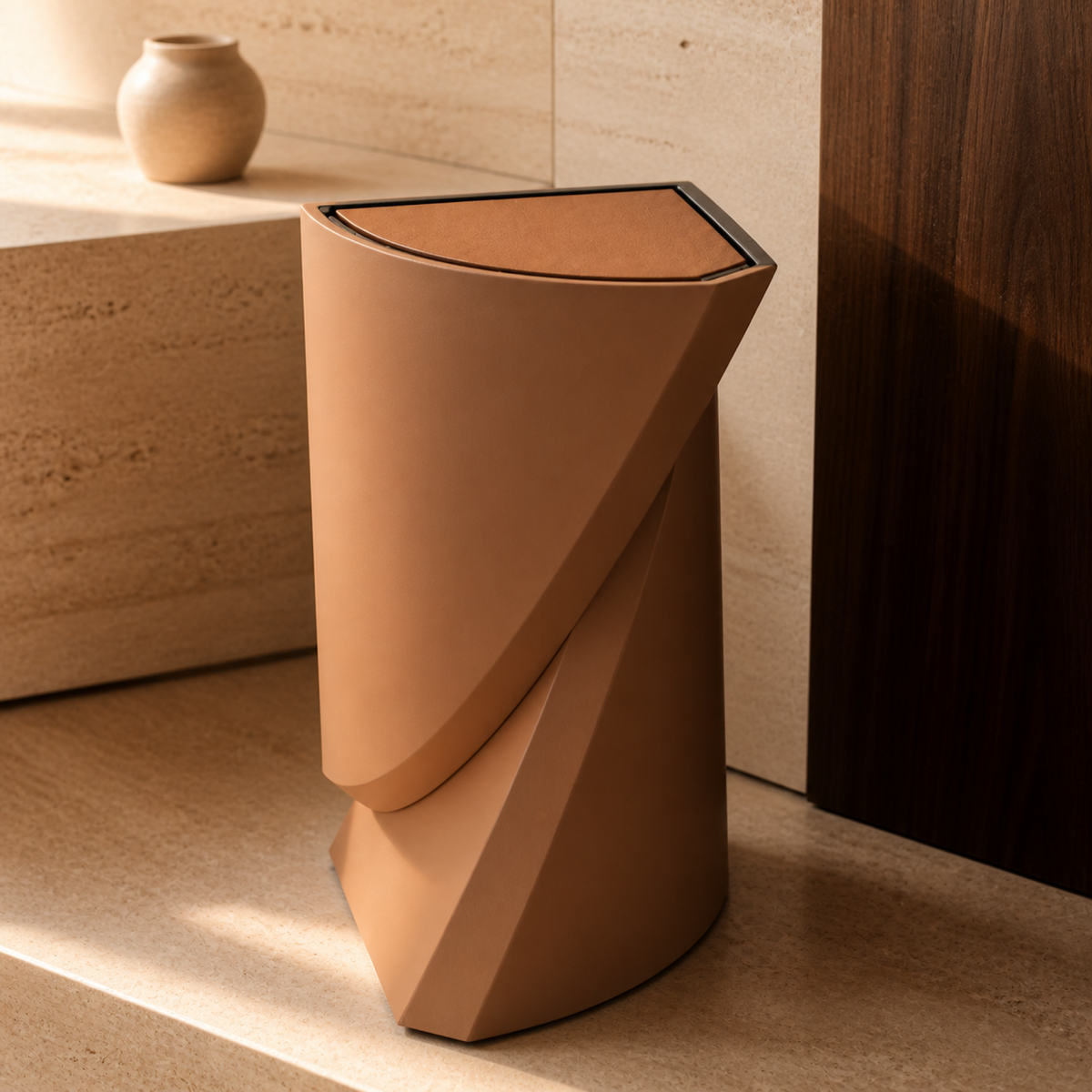 Torsiva Vegan Leather Side Table