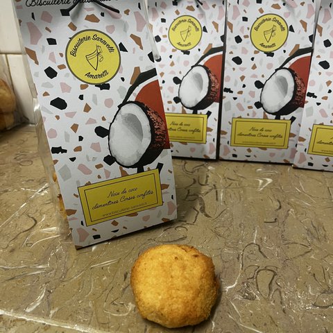 amaretti Saravelli noix de coco & clementine corse confite