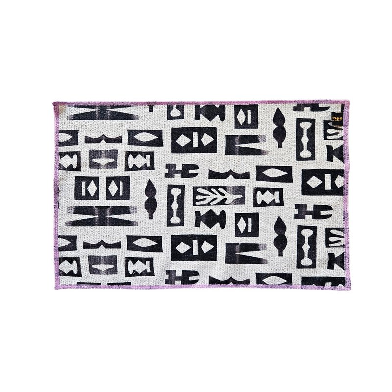 Placemat Knip sort og hvid